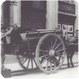 Foto storica: carro trainato da cavallo